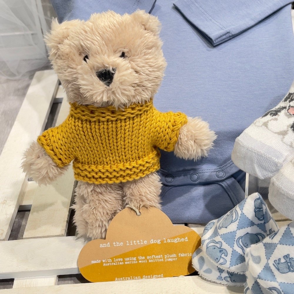 coffret cadeau bébé Dolce Cadeaux avec ourson de la collection And the little dog laughed-