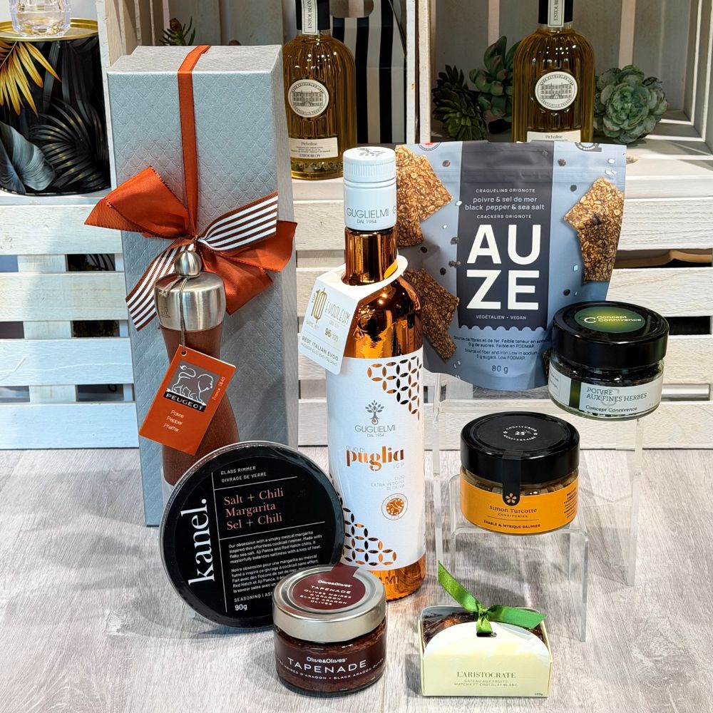 chic coffret cadeau - produits locaux et huile d'olive exceptionnelle