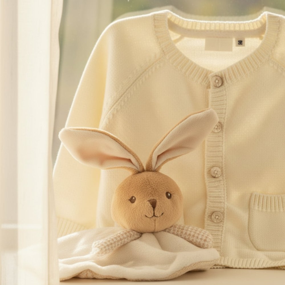 ensemble veste et pantalon avec lapin kaloo et produits pour le bain
