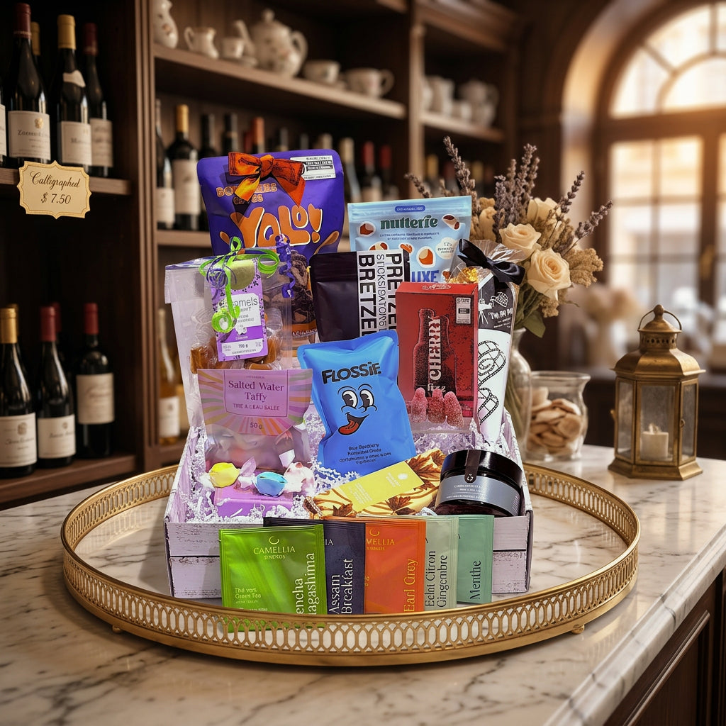 coffret cadeau de mignardises du Quebec et du Canada