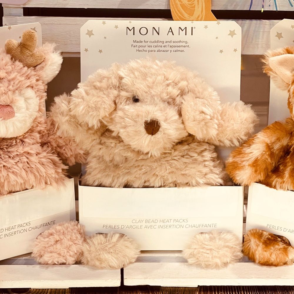 peluche MON AMI CuddleBuds avec pochette thérapeutique amovible – confort apaisant dès 5 ans