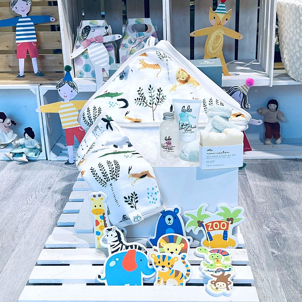 baby gift bath set with foam bath toys for newborn to 18 months