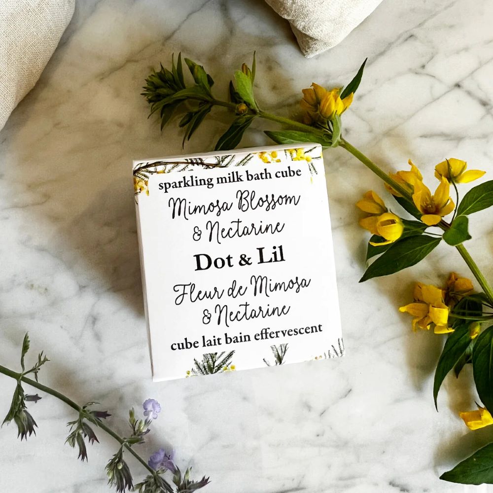 sparkling milk bath cube
