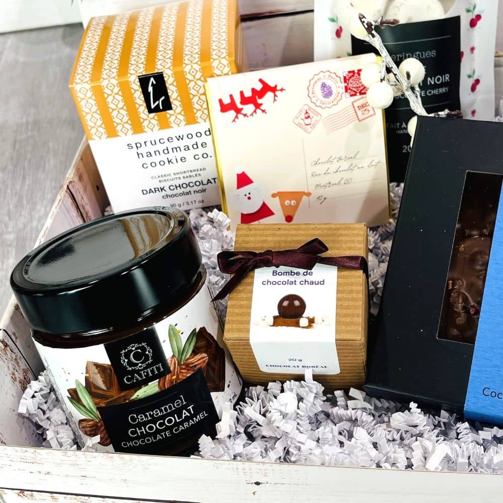 coffret cadeau choco festin avec tous les produits en chocolat-Dolce Cadeaux