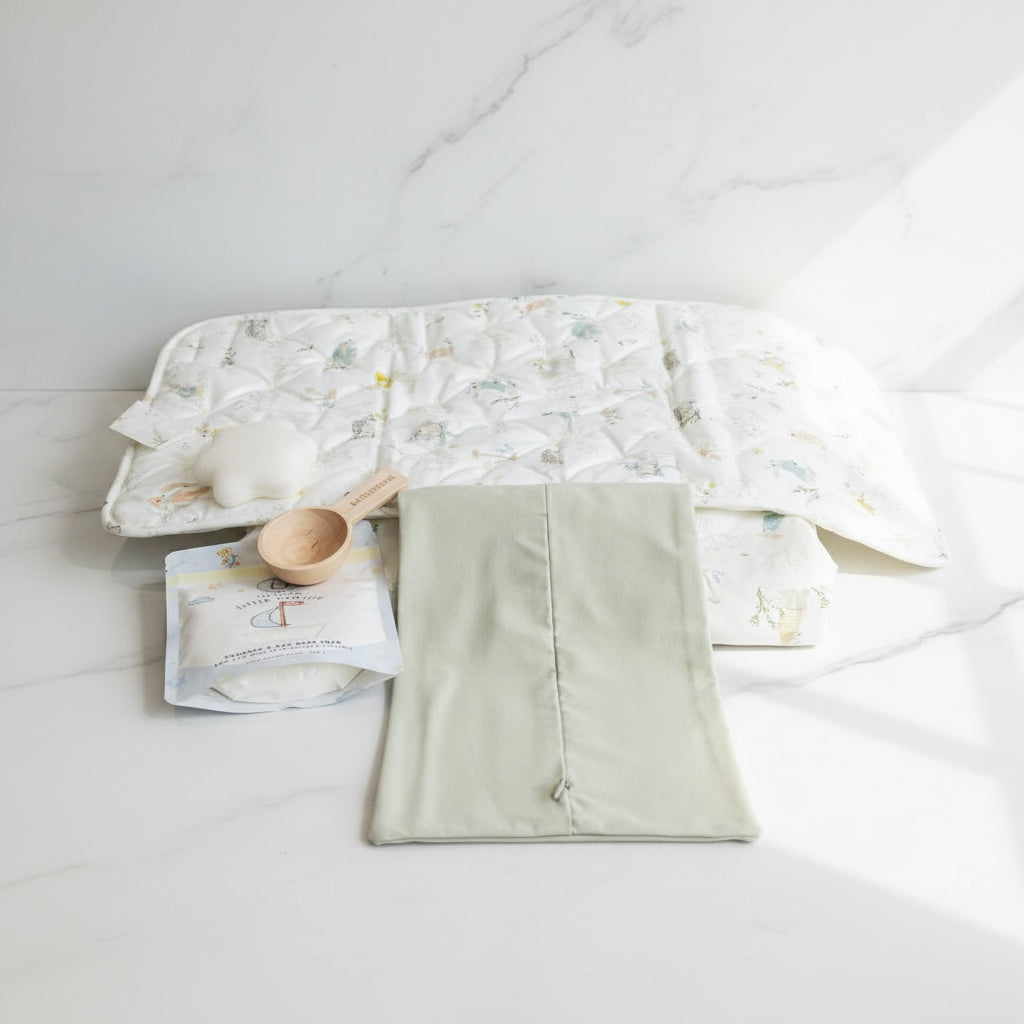sac à langer portable, tissu biologique, avec pochettes, fermeture éclair, tissu biologique.