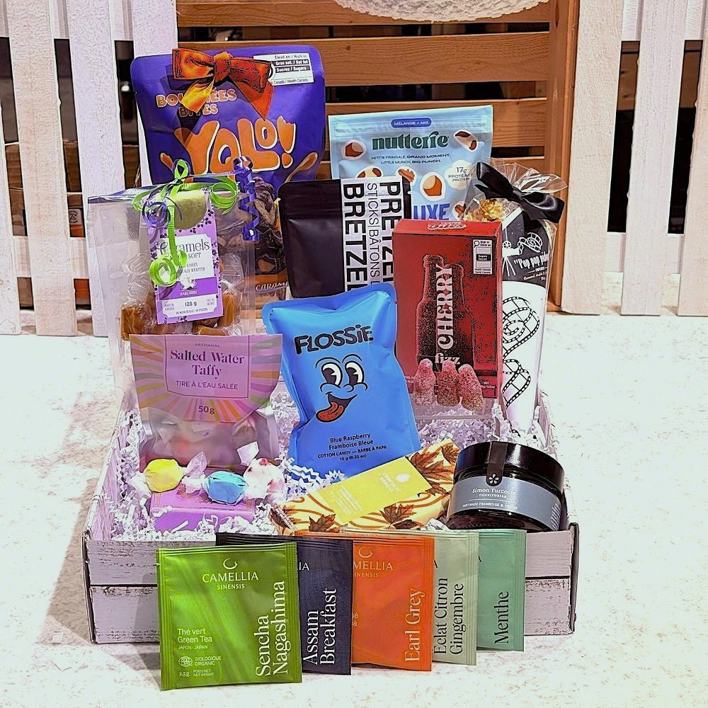 coffret cadeau de mignardises du Quebec et du Canada