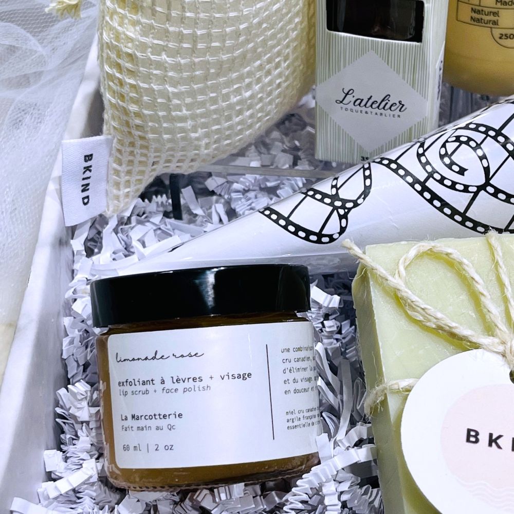 lip scrub La Marcotterie pink lemonade made in Quebec, Dolce Cadeau