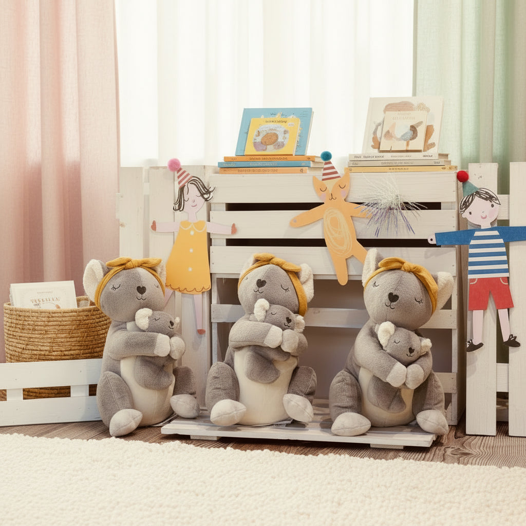 shower baby gift with plush koala with baby
