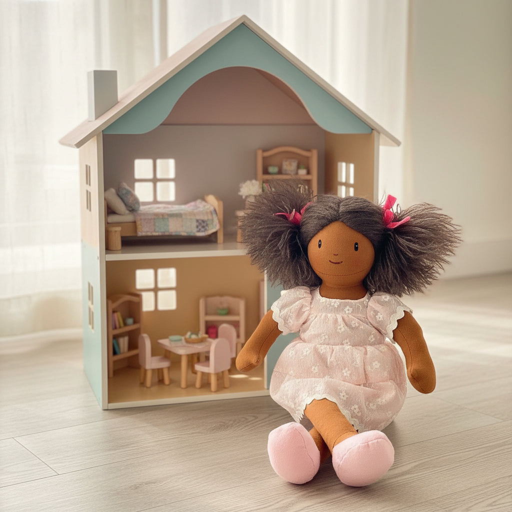 mia the rag doll made with soft cotton material